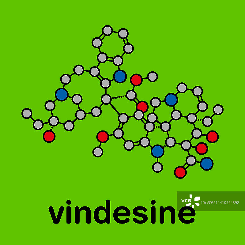 长春新碱癌症化疗药物分子结构图图片素材