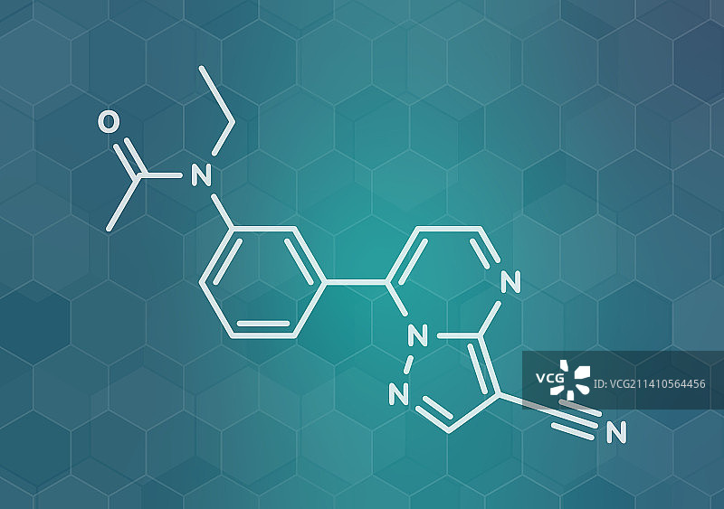 佐来普隆催眠药分子结构示意图图片素材
