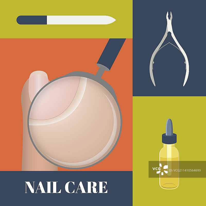 美甲护理插图图片素材