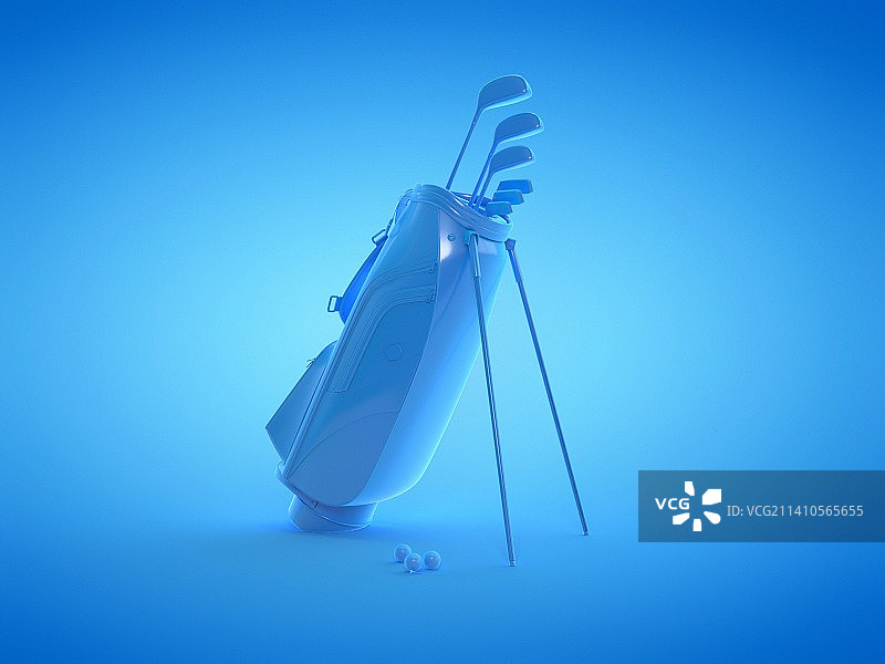 高尔夫球设备插画图片素材