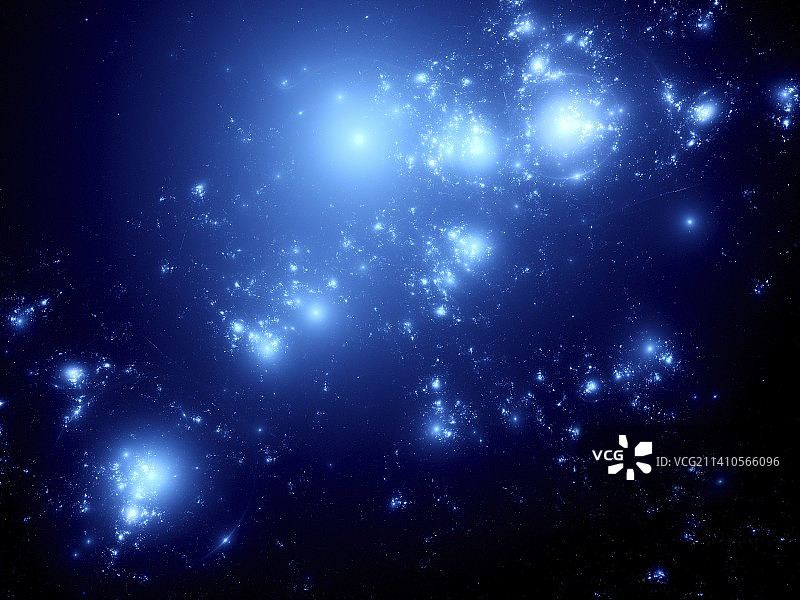 深空中的年轻恒星插画图片素材