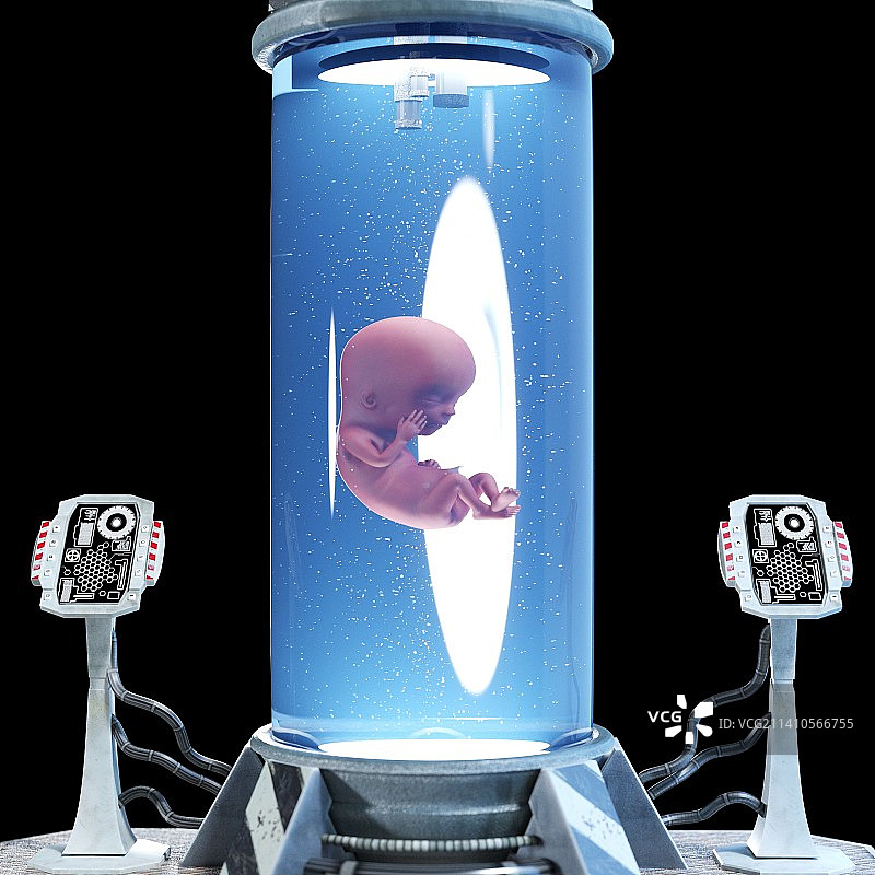 实验罐里的胎儿，插图图片素材
