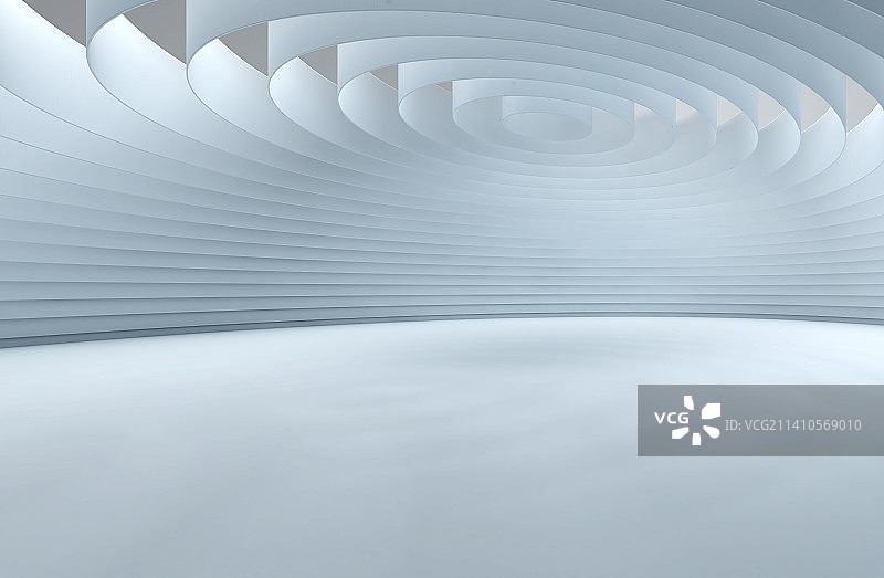 3D抽象白色几何空间背景图片素材