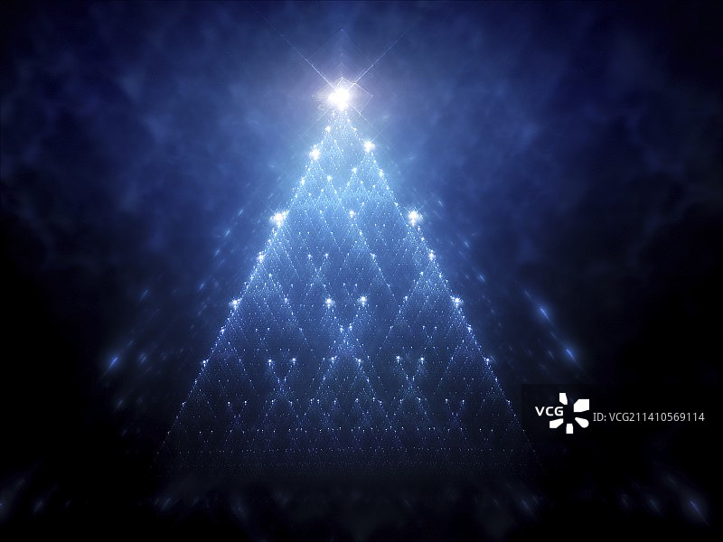 圣诞树抽象插图图片素材