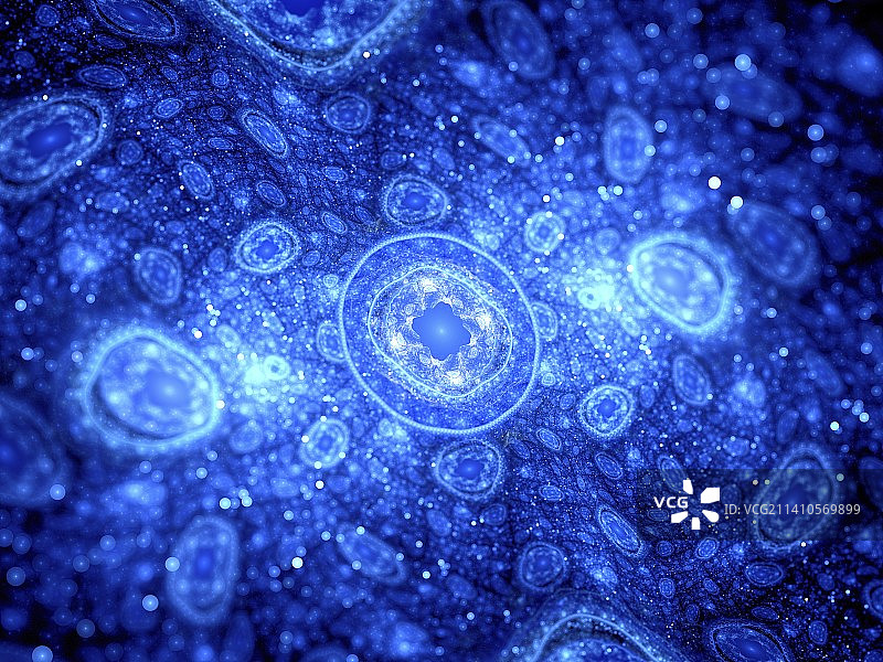 细胞抽象分形插图图片素材