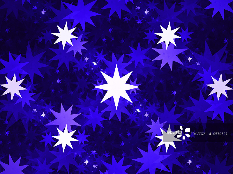 星星抽象分形插图图片素材