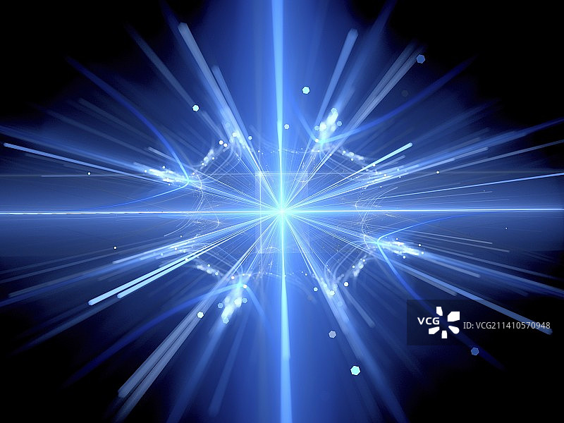 粒子对撞机中的裂变抽象插图图片素材