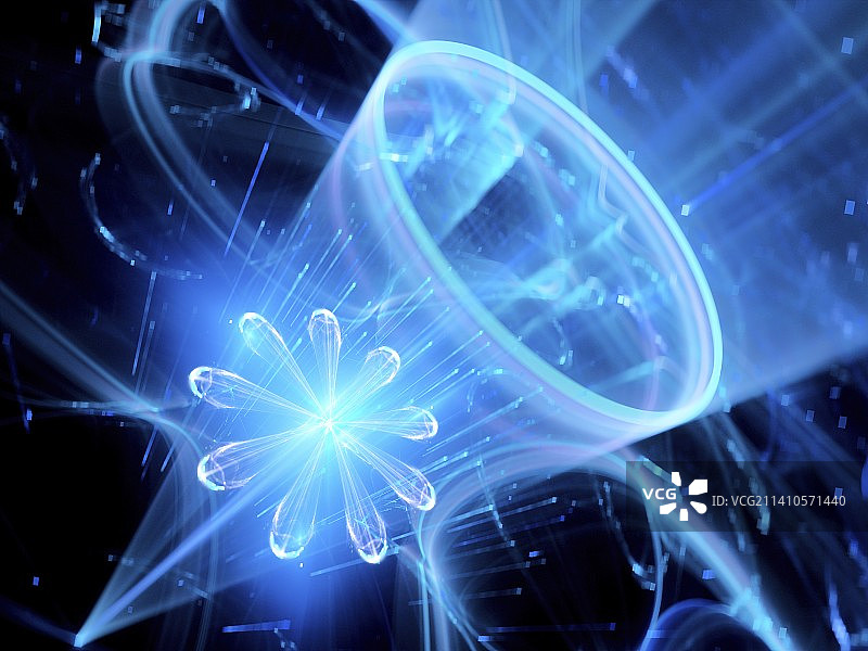 量子计算机抽象插画图片素材