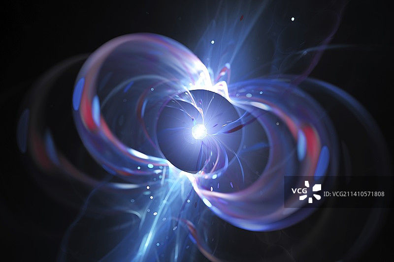 旋转的中子星抽象插图图片素材