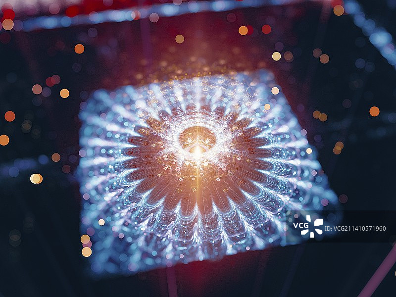 量子处理器抽象图图片素材