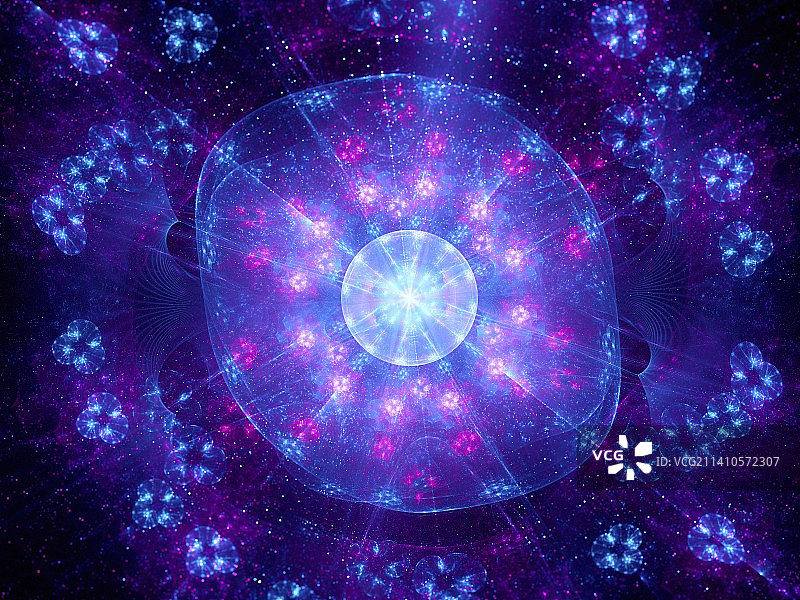 抽象的希格斯玻色子分形图图片素材