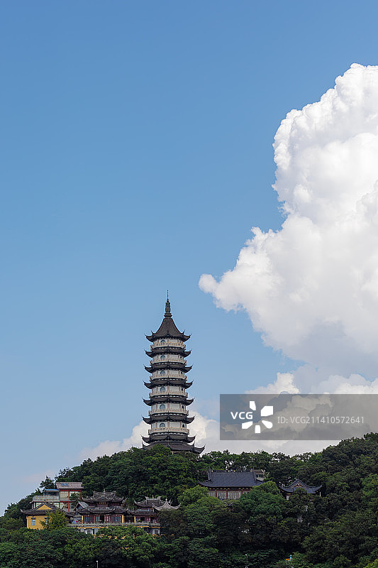 浙江宁波招宝山观音阁鳌柱塔图片素材