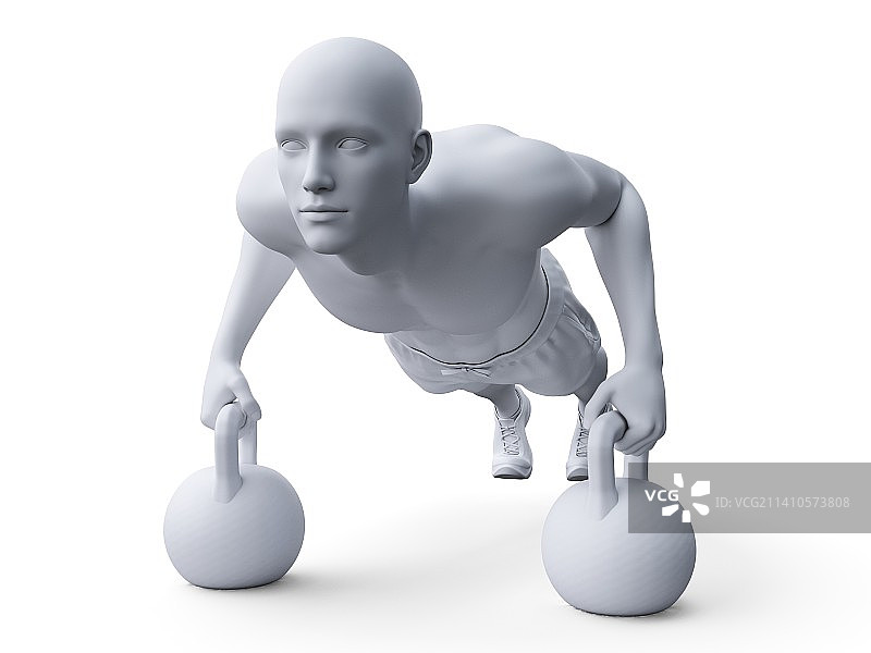 男子锻炼插画图片素材