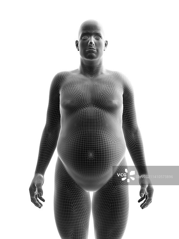 超重男性插画图片素材