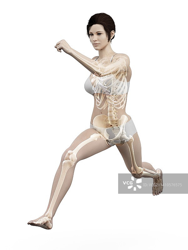 跑步的女人插画图片素材