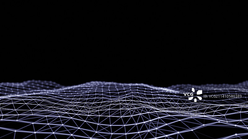 抽象数字景观插画图片素材