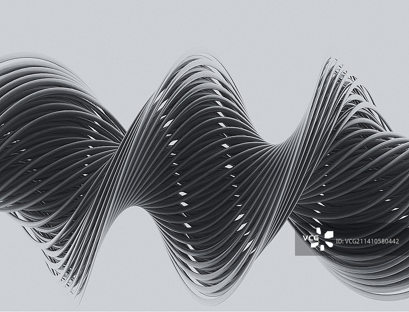扭曲的电缆，抽象插图图片素材