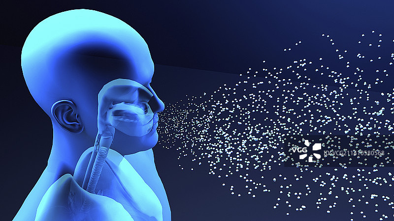 病原体的飞沫传播插图图片素材