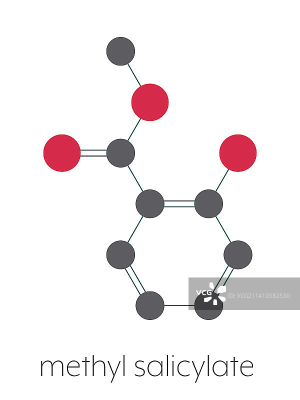 水杨酸甲酯分子图示图片素材