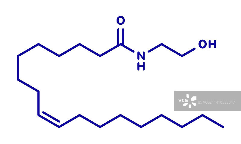 油酰乙醇胺分子结构图图片素材