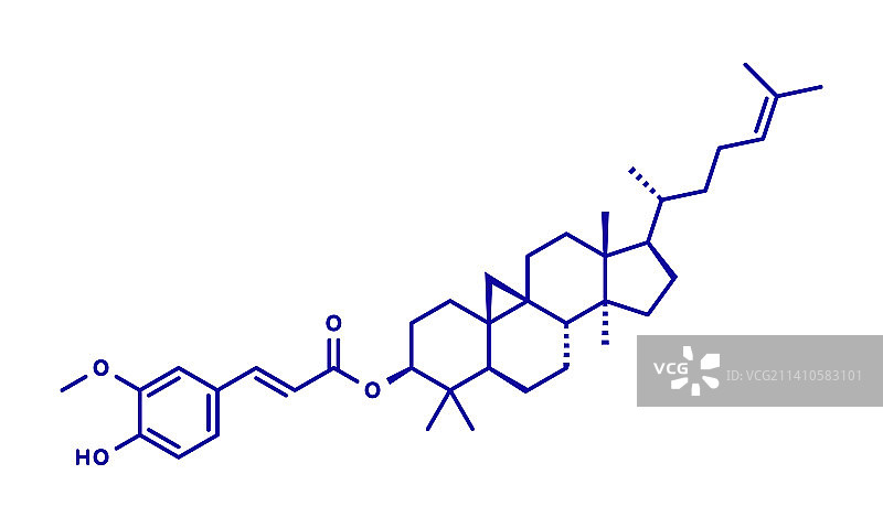 环阿屯醇阿魏酸酯分子结构图图片素材