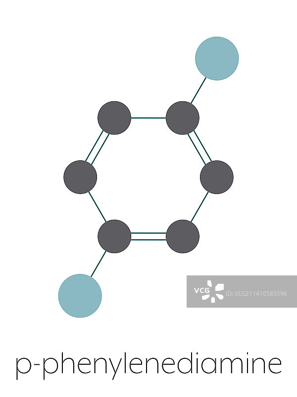 对苯二胺染发剂分子结构图图片素材