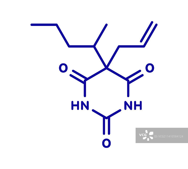 速可眠巴比妥镇静剂分子结构图图片素材
