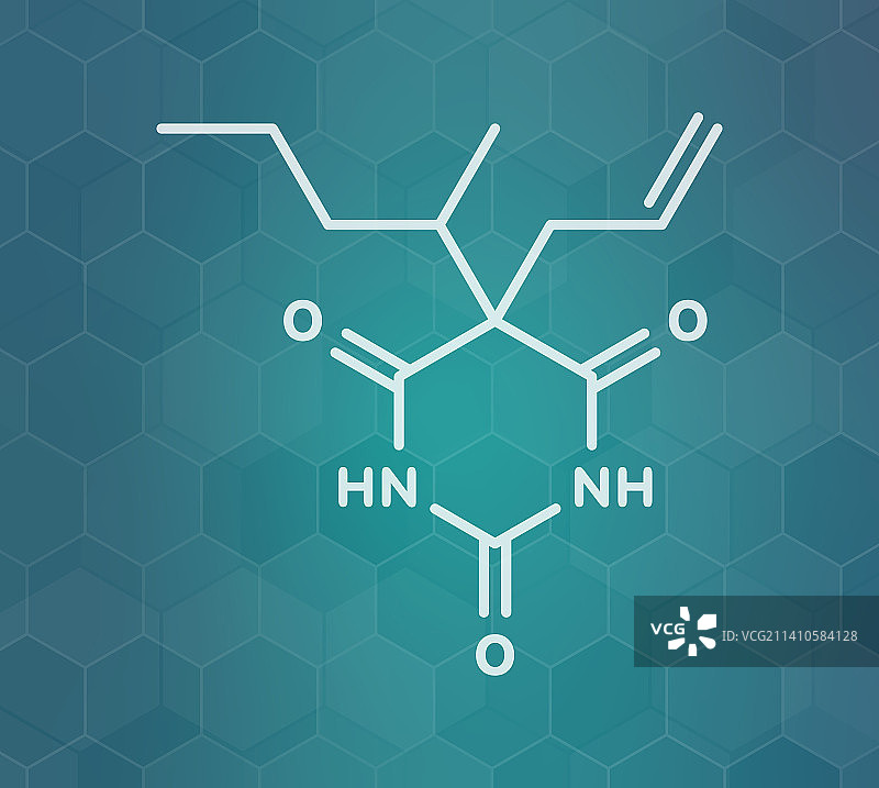速可眠巴比妥镇静剂分子结构图图片素材