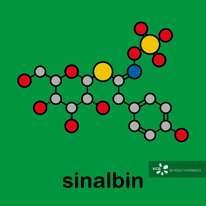芥子苷分子结构图图片素材