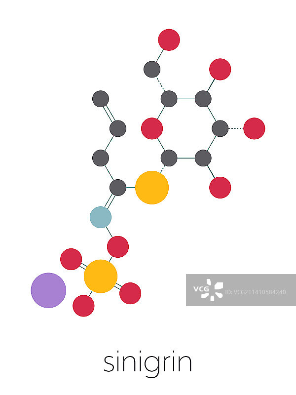 黑芥子苷分子结构图图片素材