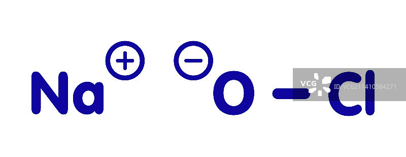 次氯酸钠分子结构图图片素材