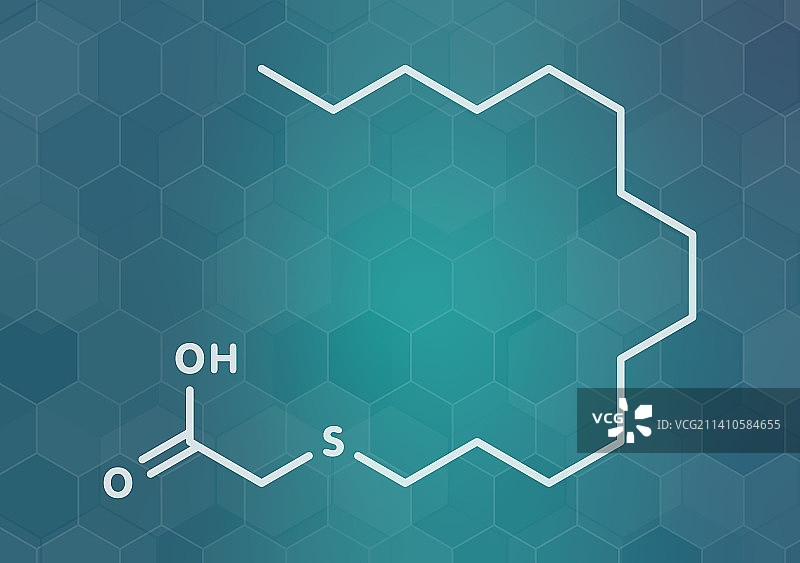 十四烷基硫代乙酸合成脂肪酸分子图片素材