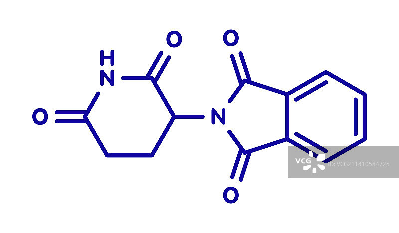 沙利度胺致畸药物分子结构示意图图片素材