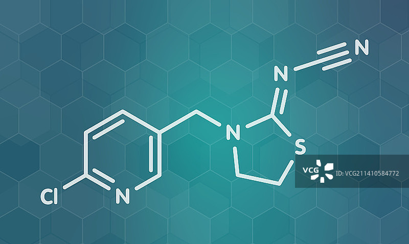 噻虫啉杀虫剂分子结构图图片素材