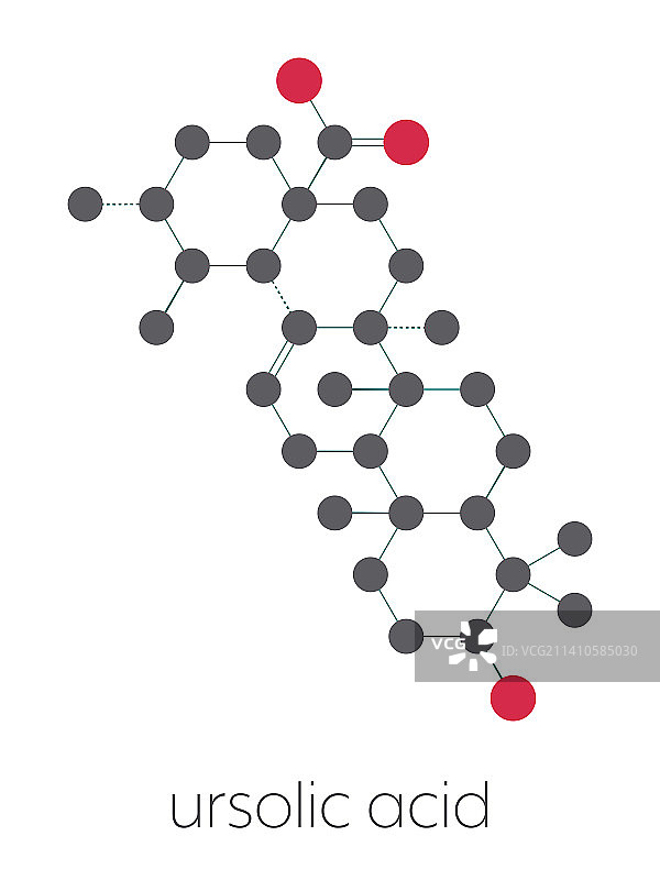 熊果酸分子结构图图片素材