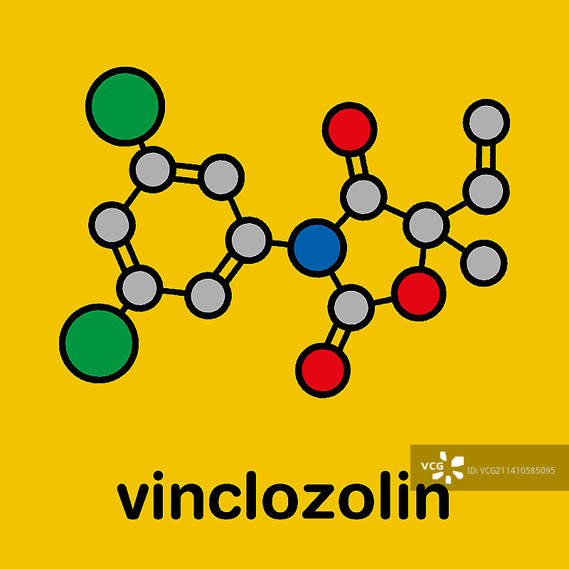 乙烯菌核利杀菌剂分子结构示意图图片素材