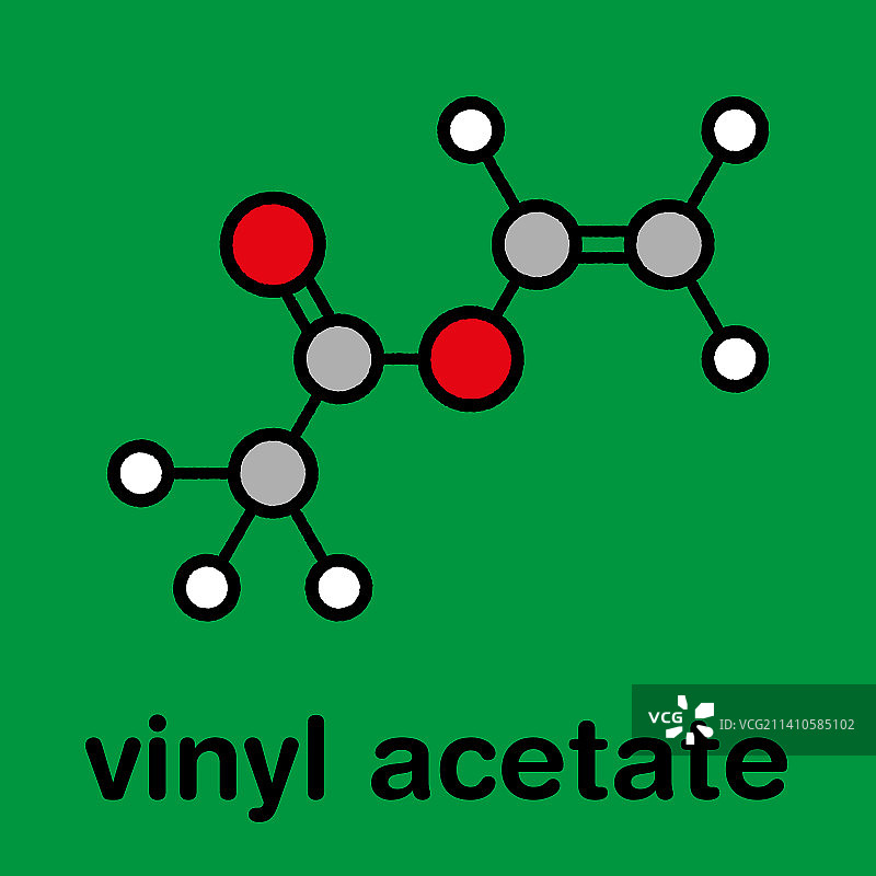 醋酸乙烯酯分子结构图图片素材