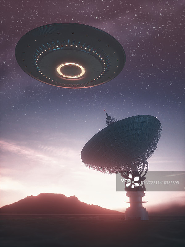 外星人接触概念插图图片素材