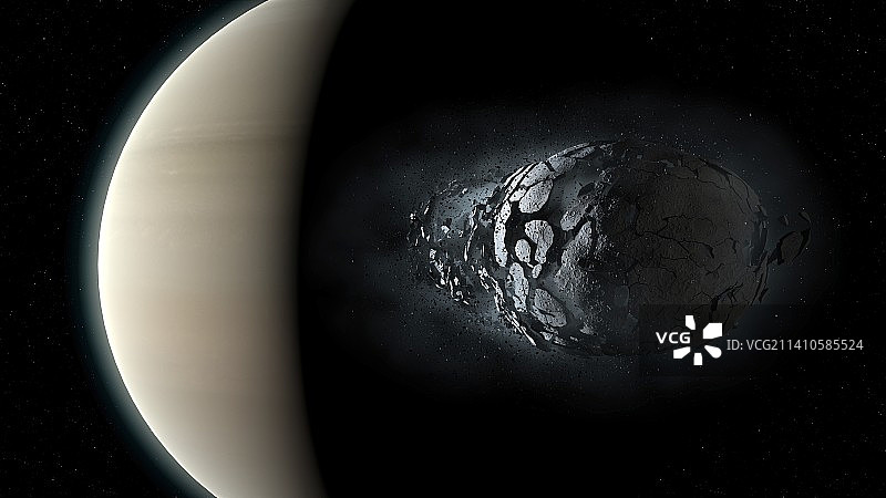 正在崩解的冰月图片素材