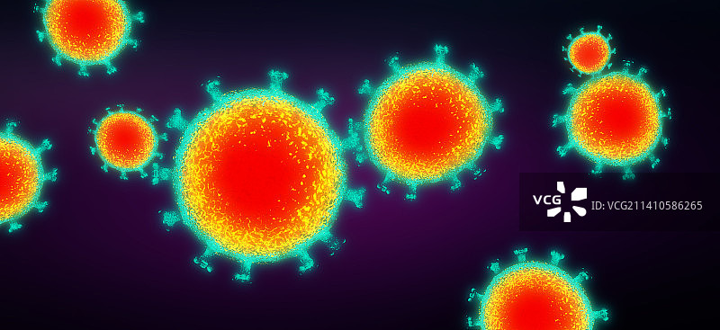 病毒颗粒插画图片素材