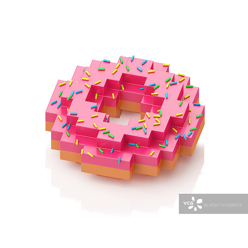 粉色甜甜圈插画图片素材