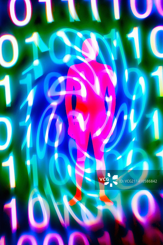 二进制男人概念插图图片素材