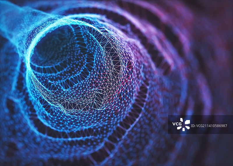 数字隧道概念插画图片素材