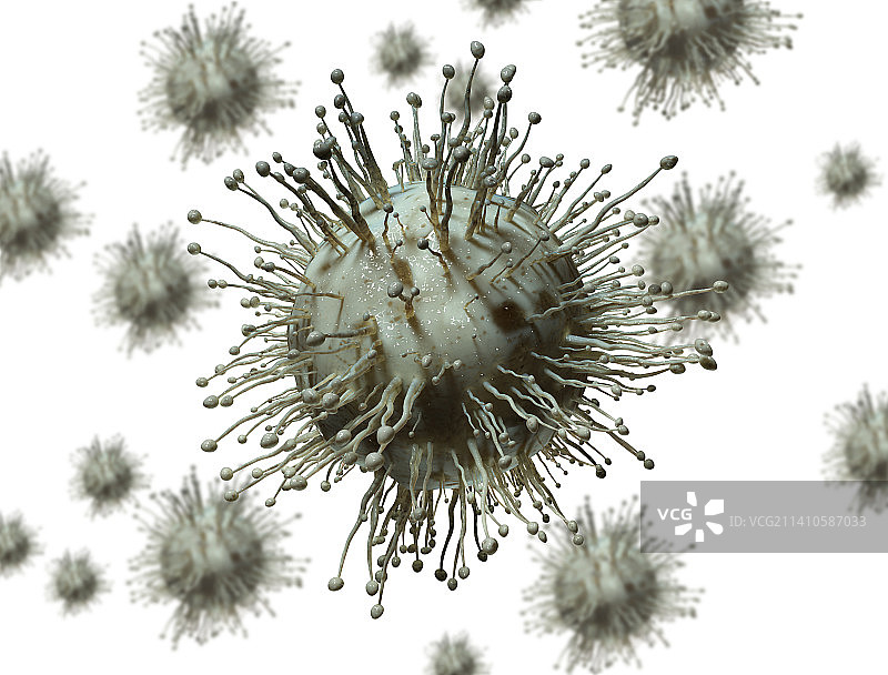 病毒颗粒插画图片素材