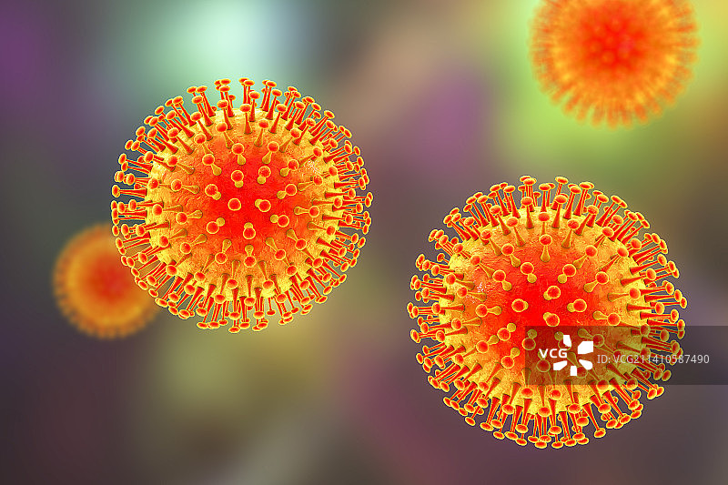 病毒颗粒插画图片素材