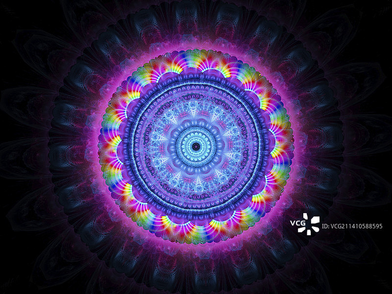 太空曼陀罗，抽象插图图片素材