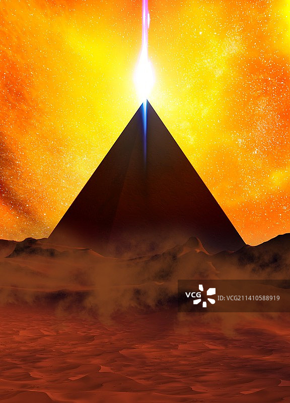 金字塔发电站概念图图片素材