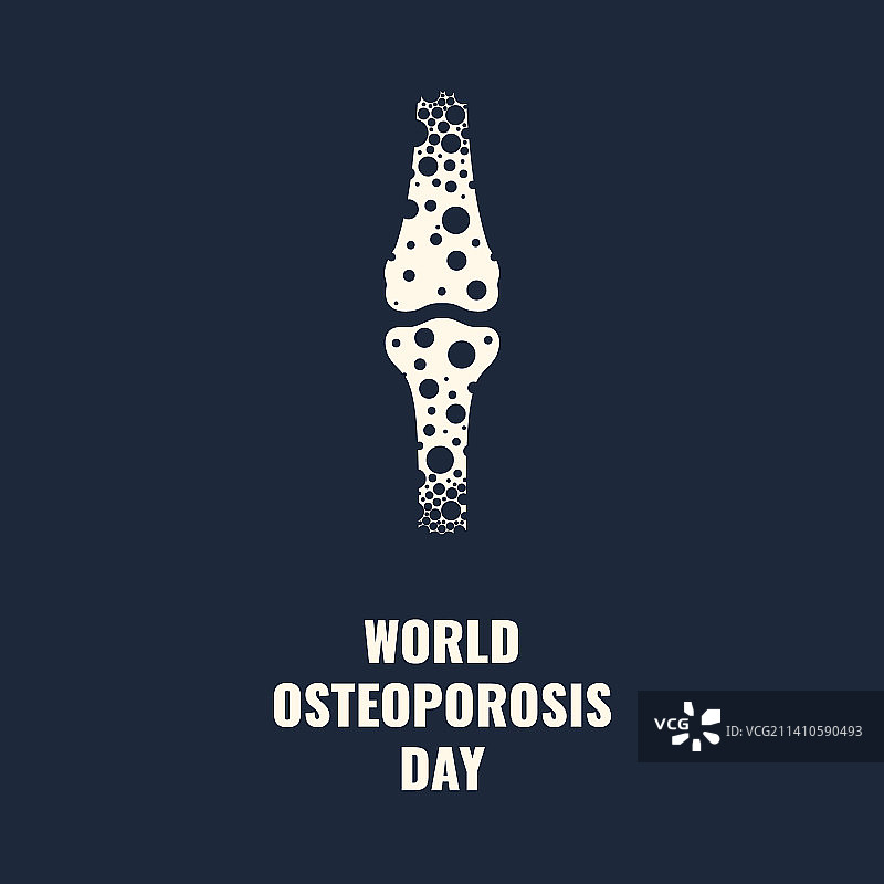 骨质疏松症宣传概念插画图片素材