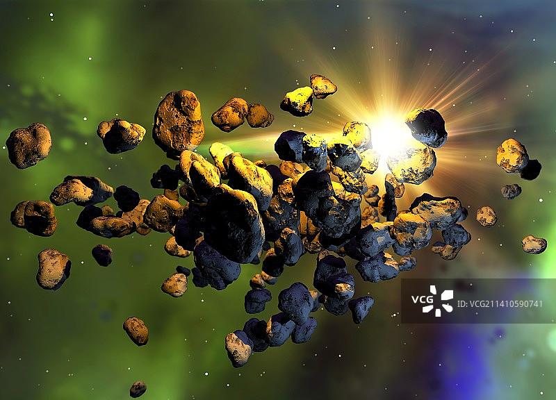 小行星带插画图片素材