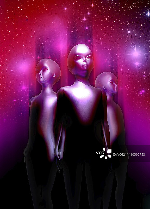 外星人插画图片素材